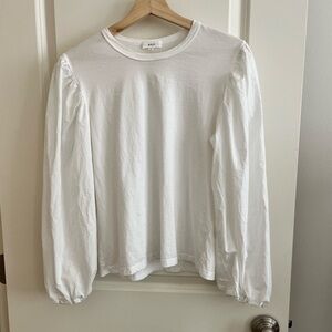 A.L.C. Classic White Crew Neck Top